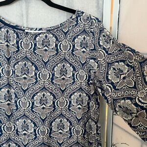 Roller Rabbit print linen dress